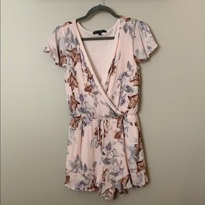 Floral ruffle romper